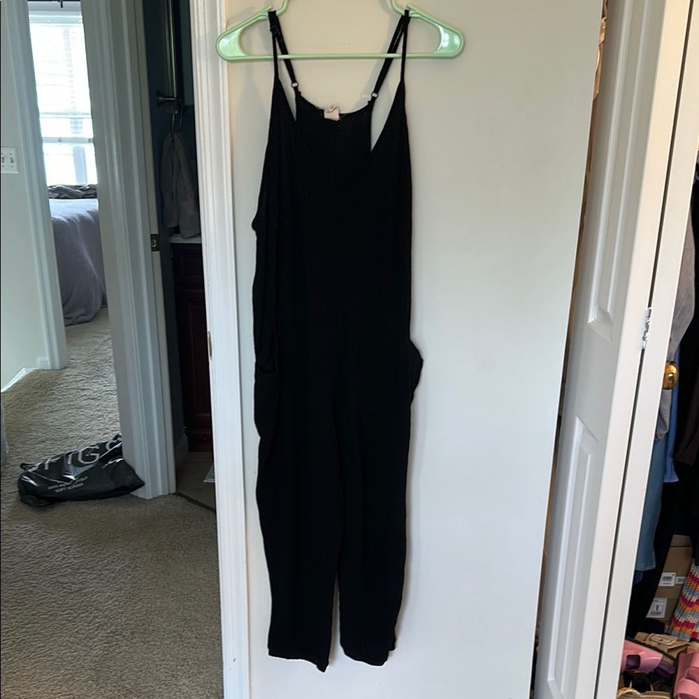 Vici Black Spaghetti Strap Jumpsuit